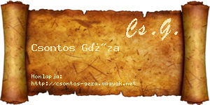 Csontos Géza névjegykártya
